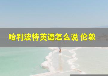 哈利波特英语怎么说 伦敦